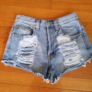 MinkPink ripped shorts